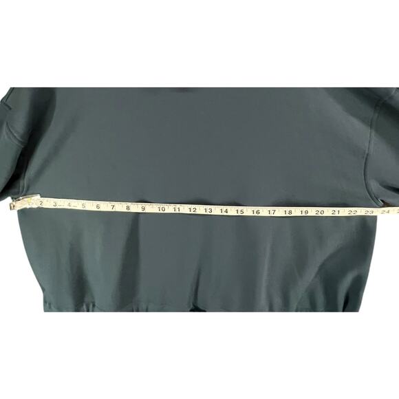 Haven Well Within Top Womens 1X Neptune Blue Fleece Drawstring Waist Mock Neck - Picture 5 of 14